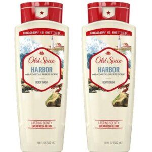 2 X Old Spice Harbor Body Wash with Costal Breeze Scent 18 fl. oz